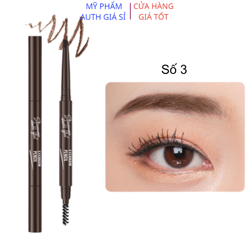 Chì kẻ mày 2 đầu Lameila 812,bút chì kẻ mày đầu mảnh sắc nét kết cấu mềm mại,an toàn cho da giúp lông mày rõ hơn