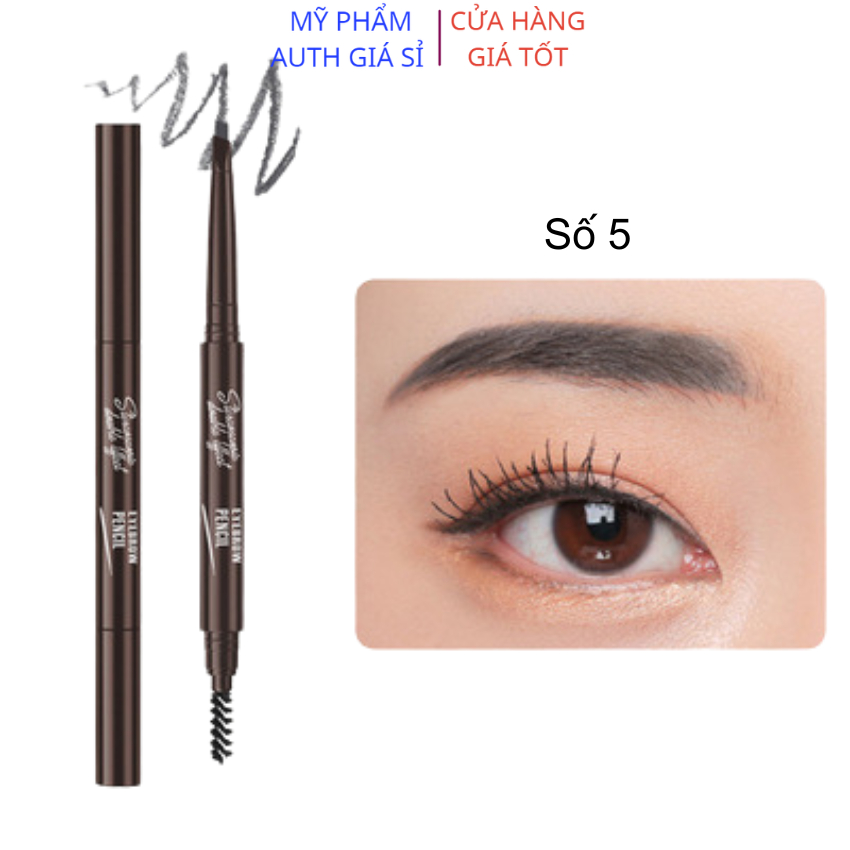 Chì kẻ mày 2 đầu Lameila 812,bút chì kẻ mày đầu mảnh sắc nét kết cấu mềm mại,an toàn cho da giúp lông mày rõ hơn