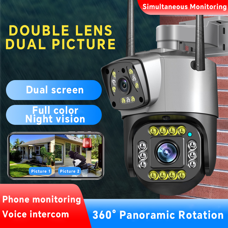 XIAOMI V380 Pro camera cctv, camera giám sát không dây ngoài trời wifi, camera an ninh IP, ống kính kép, 4K, 8MP, gọi h