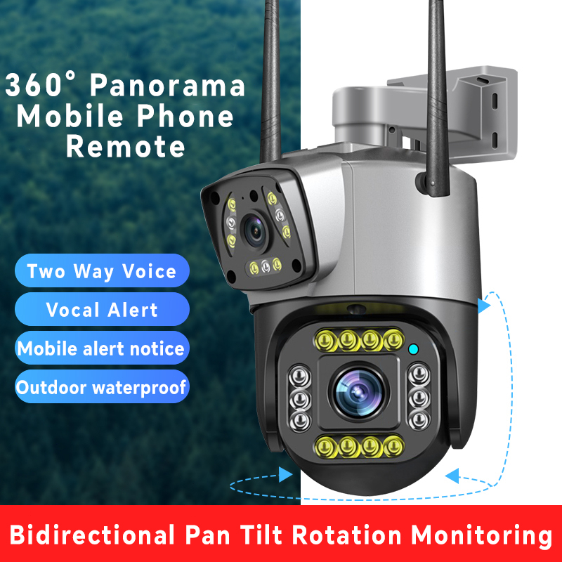 XIAOMI V380 Pro camera cctv, camera giám sát không dây ngoài trời wifi, camera an ninh IP, ống kính kép, 4K, 8MP, gọi h