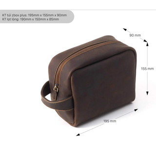 Túi zbox Plus - Chính hãng Khắc Tên, chất liệu da bò