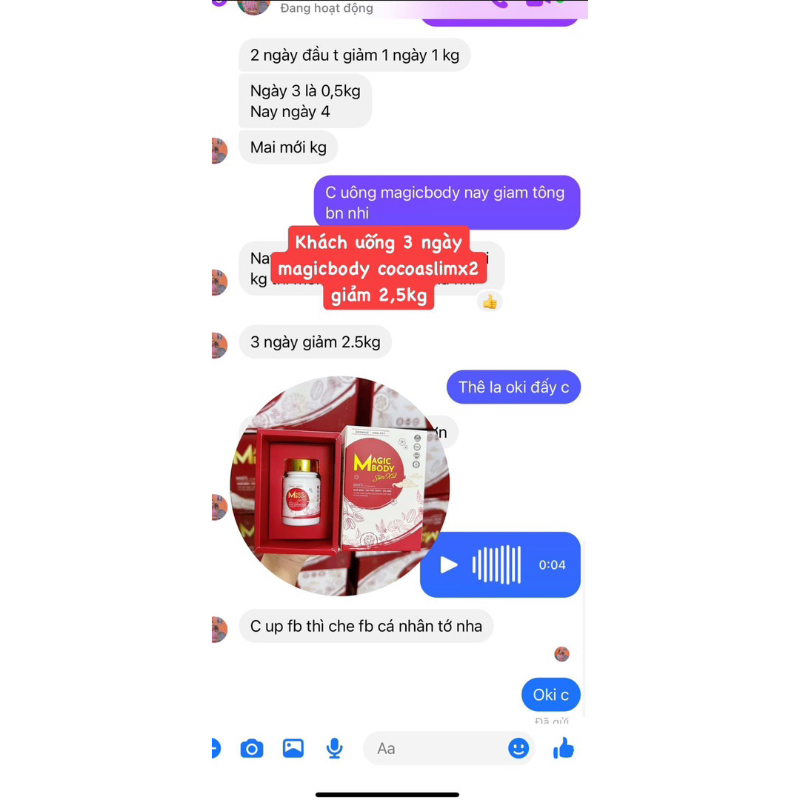 Magic body slimx2 tặng kèm bánh ăn kiêng