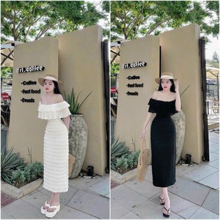 ĐẦM LEN CÚP NGỰC XẾP TẦNG REN PHỐI VON DẬP LY( CÓ LÓT)