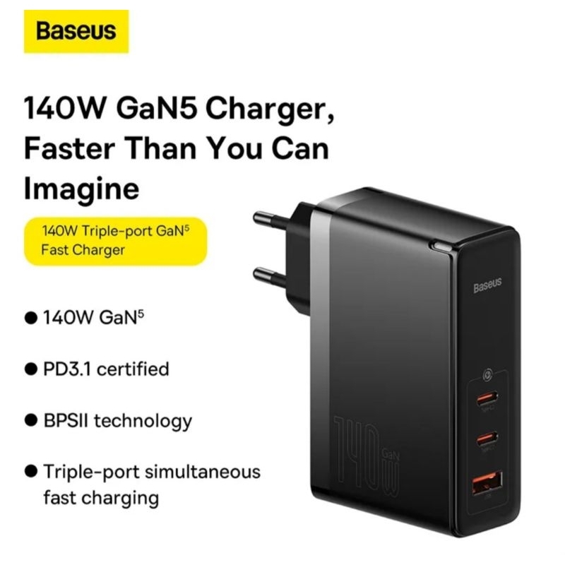 New]Bộ sạc BASEUS GaN2 120W ,GaN5 140W