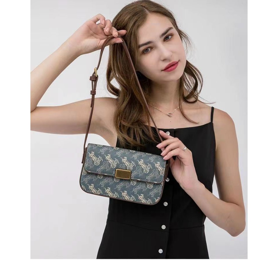 Túi đeo chéo vintage sz 20cm cặp nách cực sang