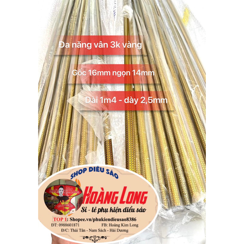 Cán - Cái - Vai vân 3k vàng siêu đẹp - làm diều - độ cần