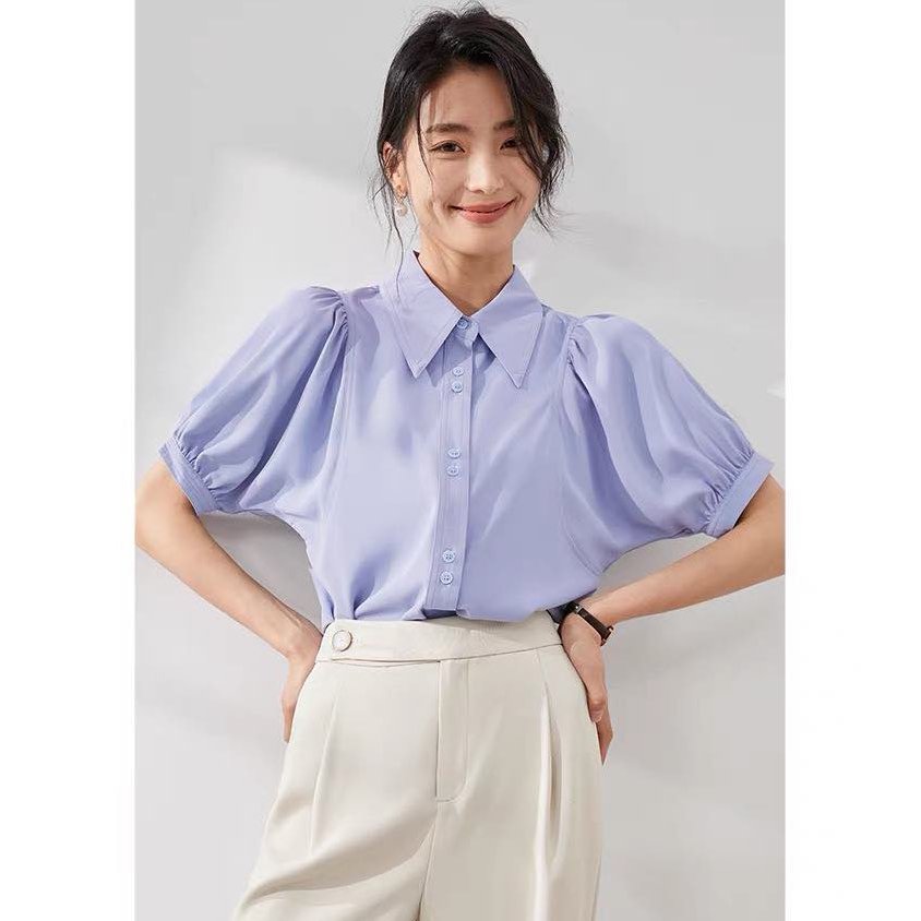 Áo sơ mi nữ công sở áo thiết kế nữ tay liền trẻ trung LAMO -B1138