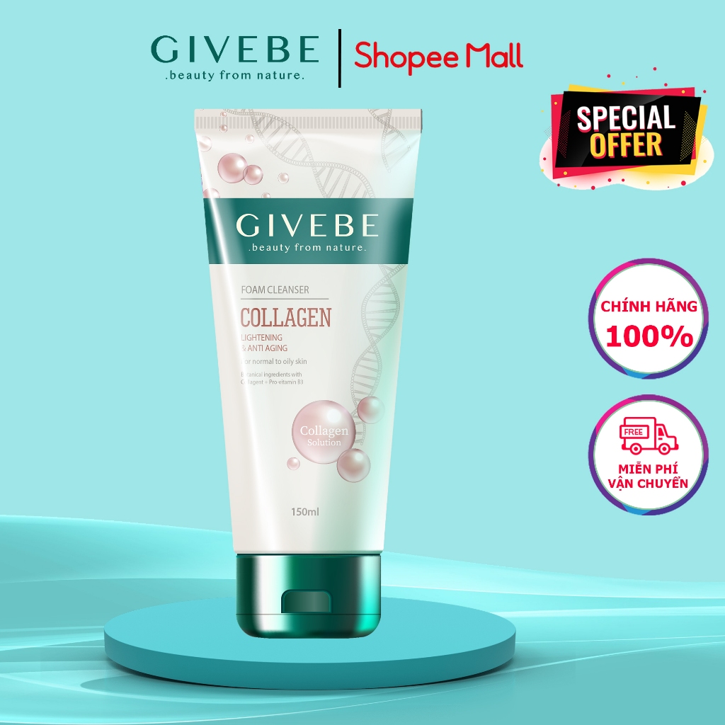 Sữa rửa mặt GIVEBE 150ml cấp ẩm ngăn mụn giảm nếp nhăn