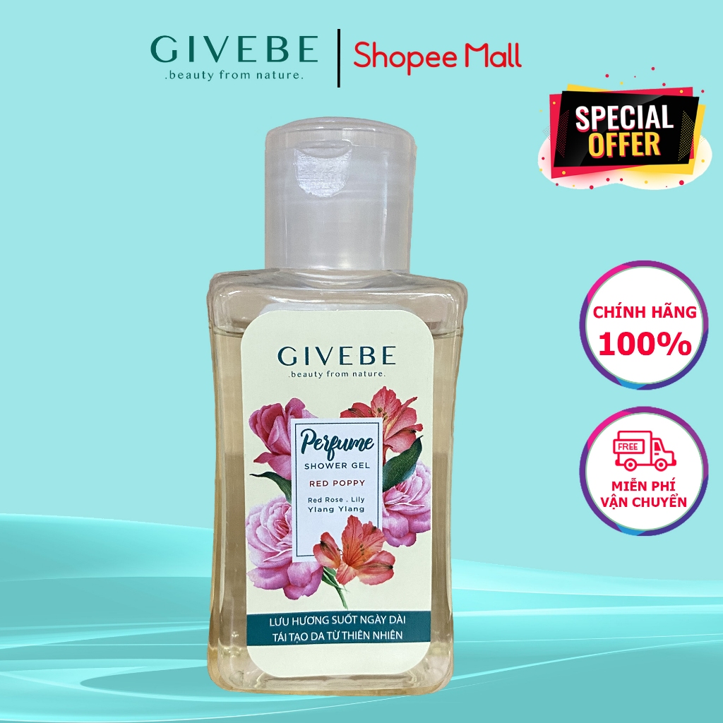 Sữa tắm GIVEBE size Du Lịch hương nước hoa Ý 80ml