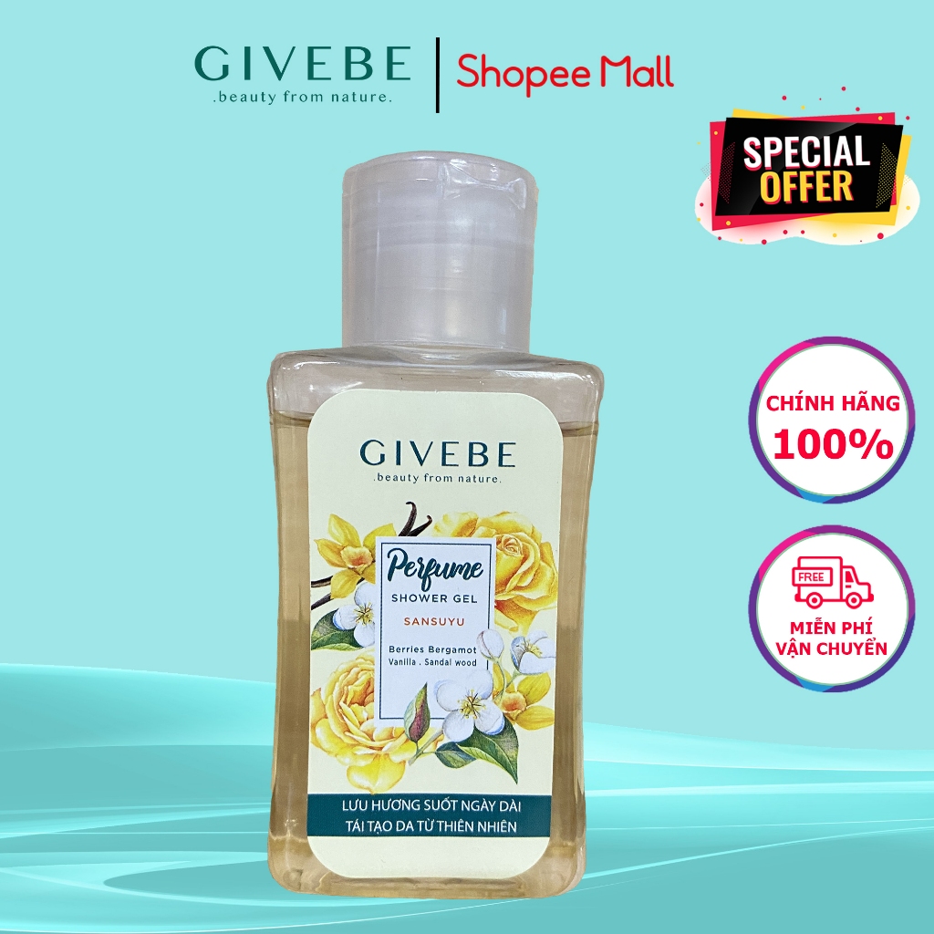 Sữa tắm GIVEBE size Du Lịch hương nước hoa Ý 80ml