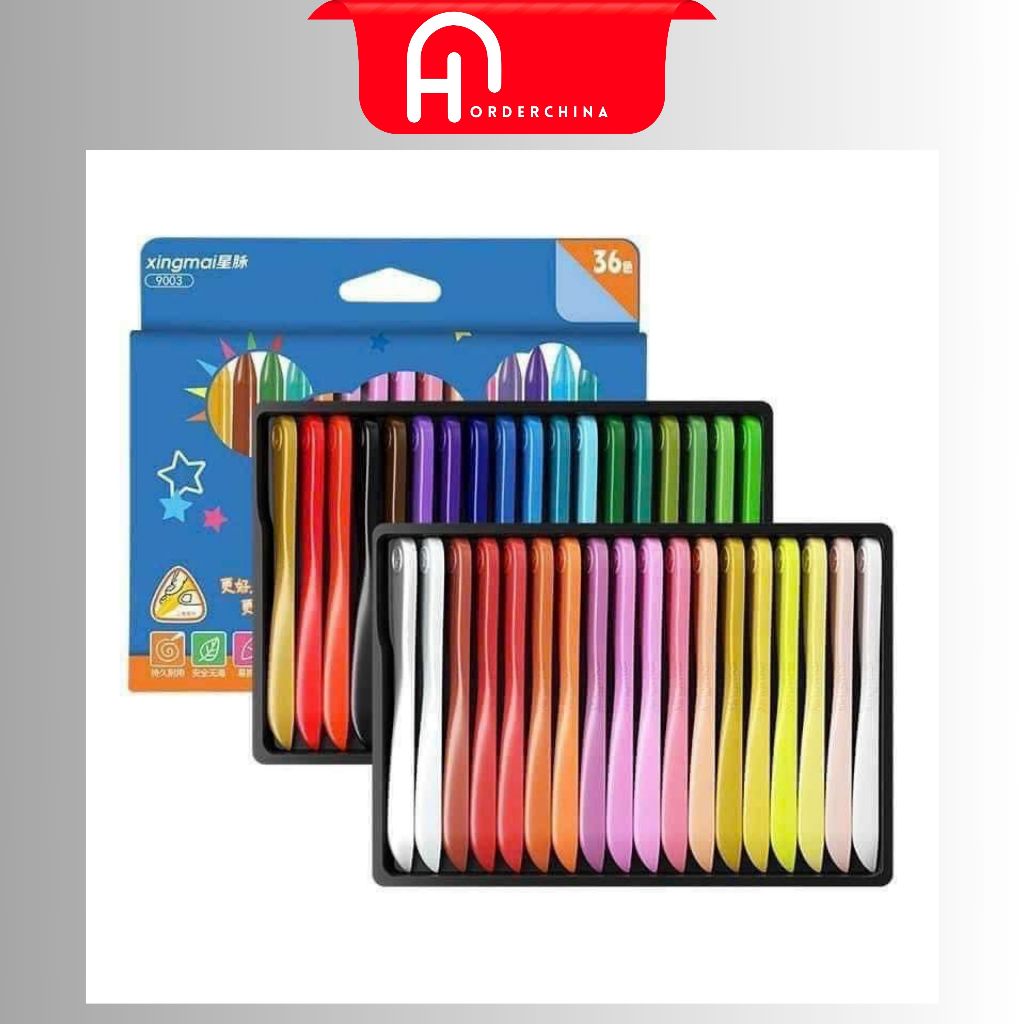 Bộ màu hữu cơ 36 cây an toàn cho bé tập tô tập vẽ - HNOrderChina