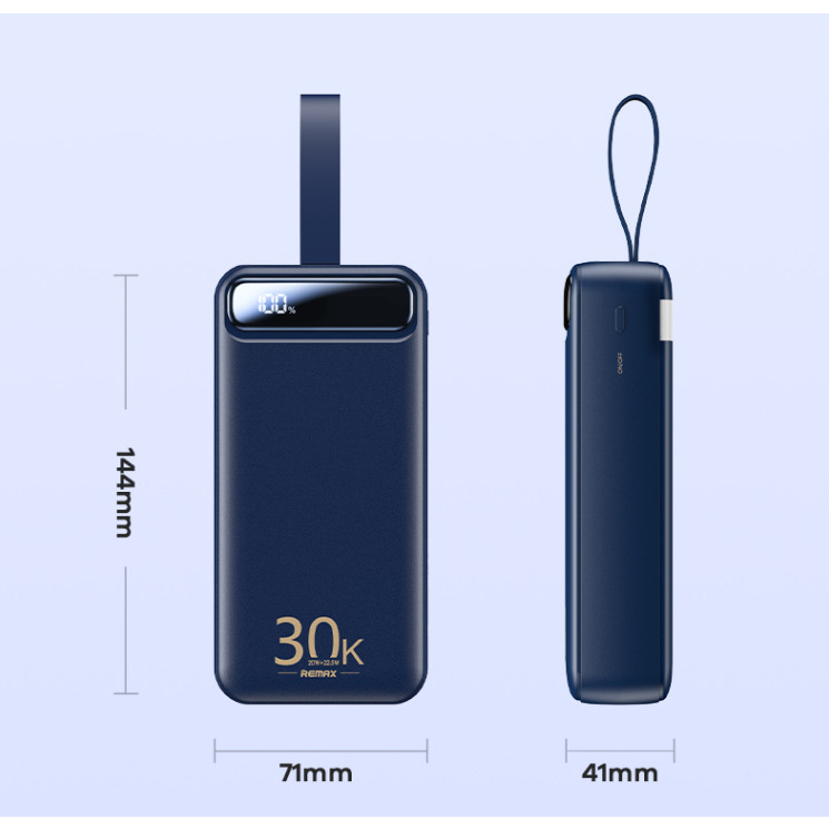 Pin sạc dự phòng Remax RPP-522 chính hãng, Pin trâu 30000mAh, Sạc nhanh 20W, Tích hợp 4 cổng sạc, Bảo hành 12 tháng