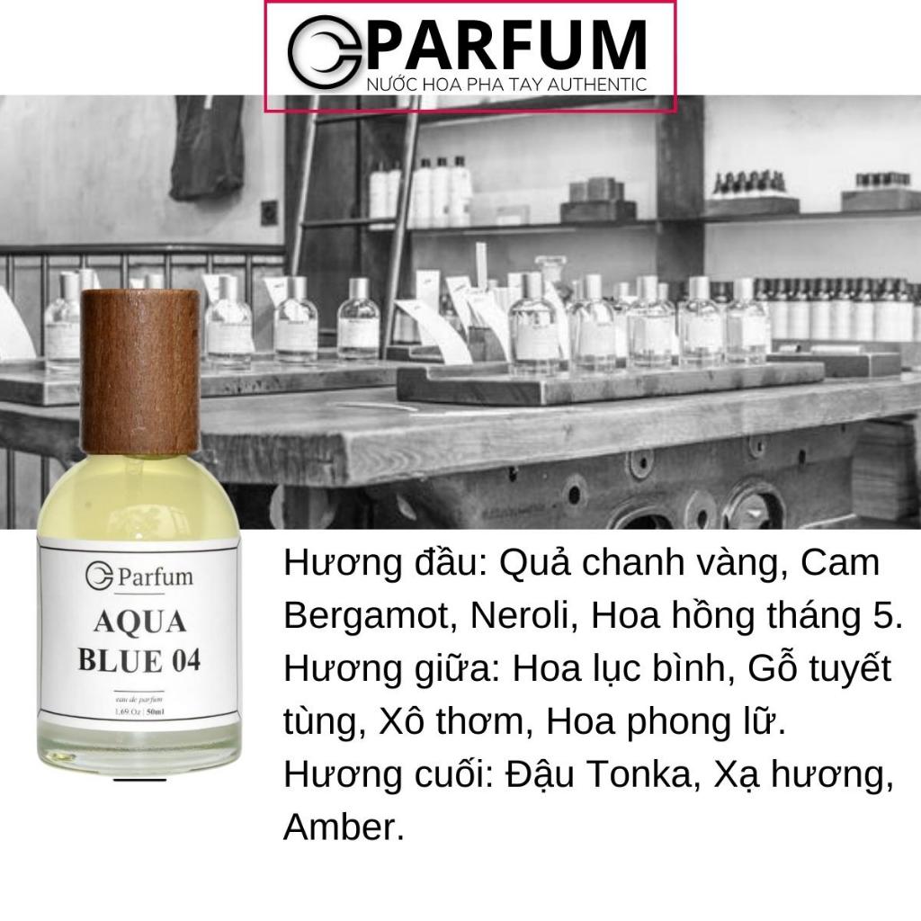 Nước Hoa Nam thiết kế Aqua Blue 04 Full box 50ml thơm lâu hương thơm Tươi mát, năng động, lôi cuốn
