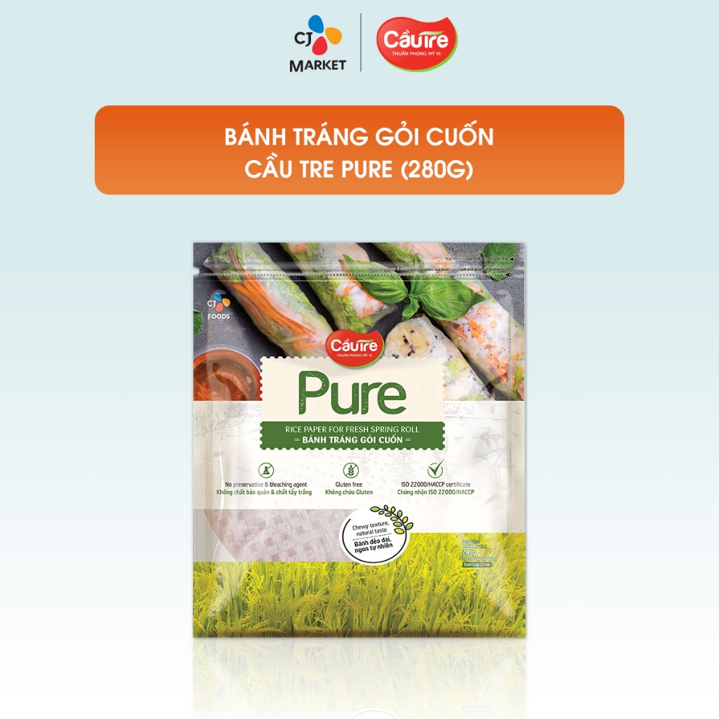 Bánh tráng gỏi cuốn dai ngon Cầu Tre Pure 280g