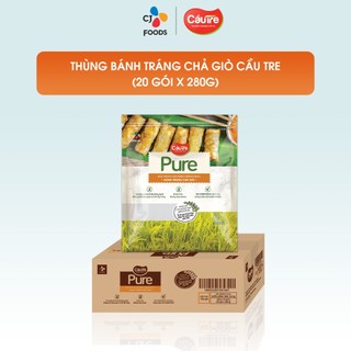 Thùng 20 gói bánh tráng cuốn chả giò Cầu Tre PURE