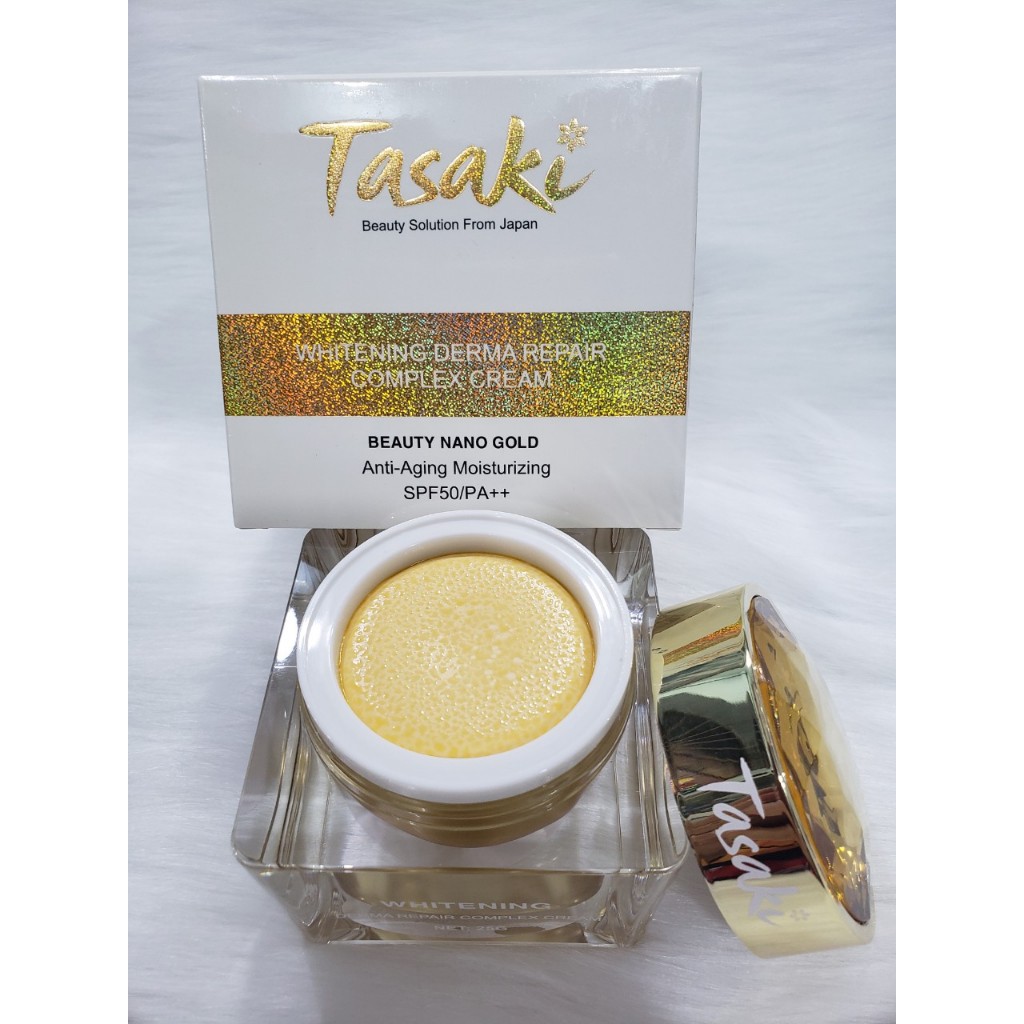 Kem Dưỡng Trắng Và Chống Lão Hóa Nano Vàng TASAKI Whitening Derma Repair Complex Cream 25g