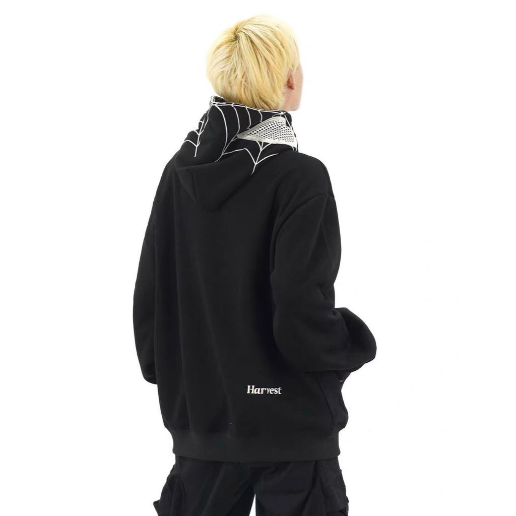 Áo hoodie nhện hoạ tiết full thêu xù nổi VẢI NỈ CHÂN CUA hàng cao cấp chuẩn hãng 3 màu hoạ tiết thêu có thể nhìn được