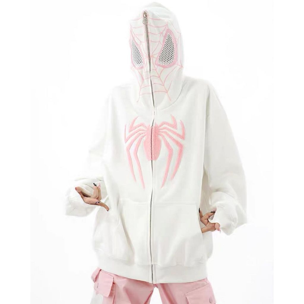 Áo hoodie nhện hoạ tiết full thêu xù nổi VẢI NỈ CHÂN CUA hàng cao cấp chuẩn hãng 3 màu hoạ tiết thêu có thể nhìn được