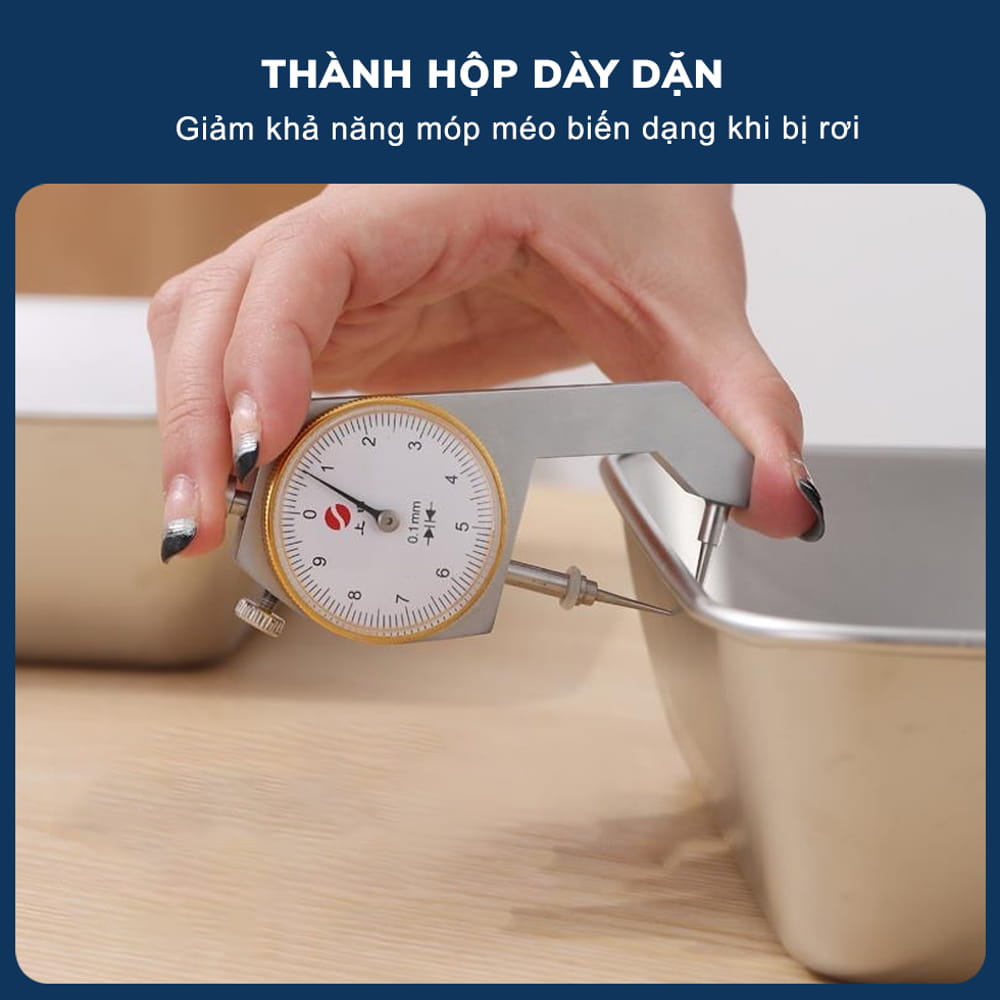 Hộp đựng thực phẩm, hộp inox có nắp bảo quản thực phẩm chất liệu inox 304 bền bỉ dùng được cho lò vi sóng tiện lợi
