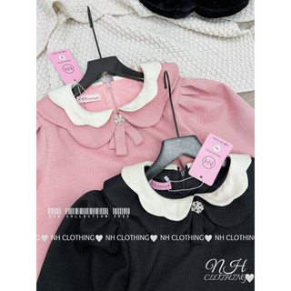 Váy dạ cổ 2 tầng sm
