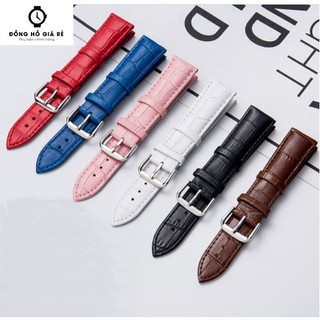 Dây da đồng hồ nam nữ, da bê đủ size 12,14,16,18,19,20,22,24mm full size