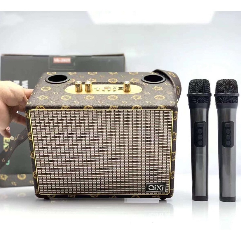 Loa Bluetooth SK-2036 Có Sẵn 2 Micro Không Dây Hát Karaoke Nghe Nhạc Bass Cực Đỉnh Chuẩn qixi TECHBON.STORE | BigBuy360 - bigbuy360.vn