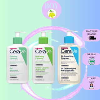 Sữa Rửa Mặt Cerave Sạch Sâu Cho Da Thường Đến Da Dầu Foaming Cleanser, Hydrating Cleanser 236ml