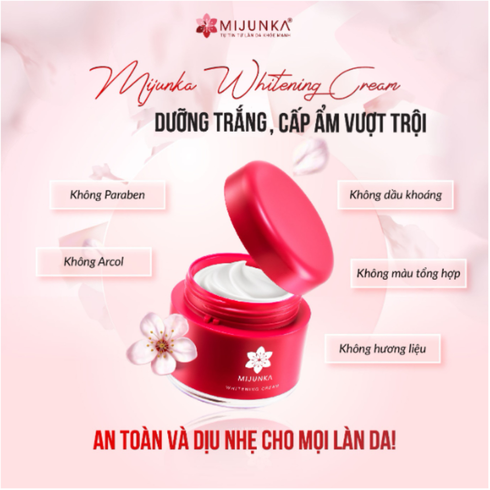 Kem dưỡng trắng da mờ nám MIJUNKA Whitening Cream 50g