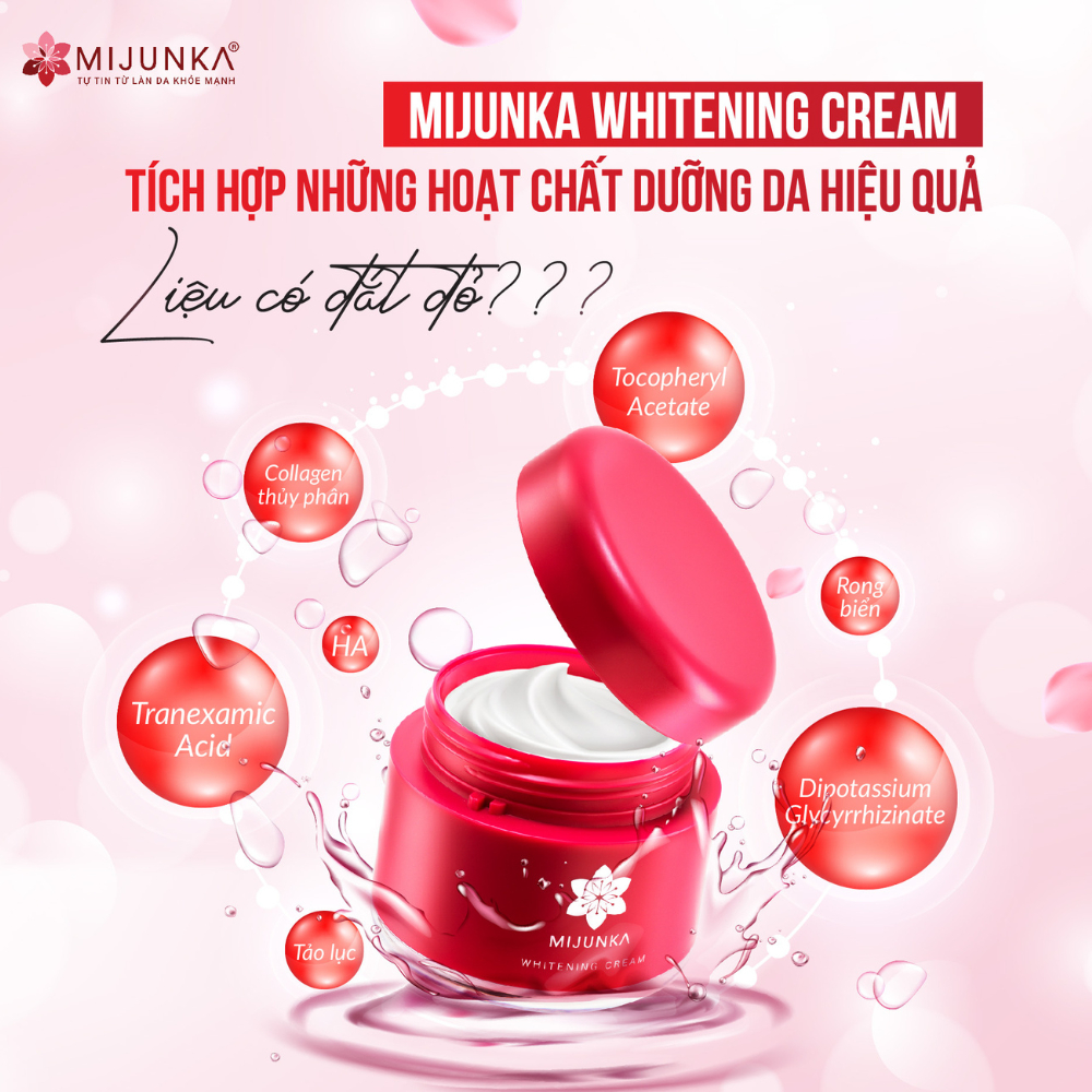 Kem dưỡng trắng da mờ nám MIJUNKA Whitening Cream 50g