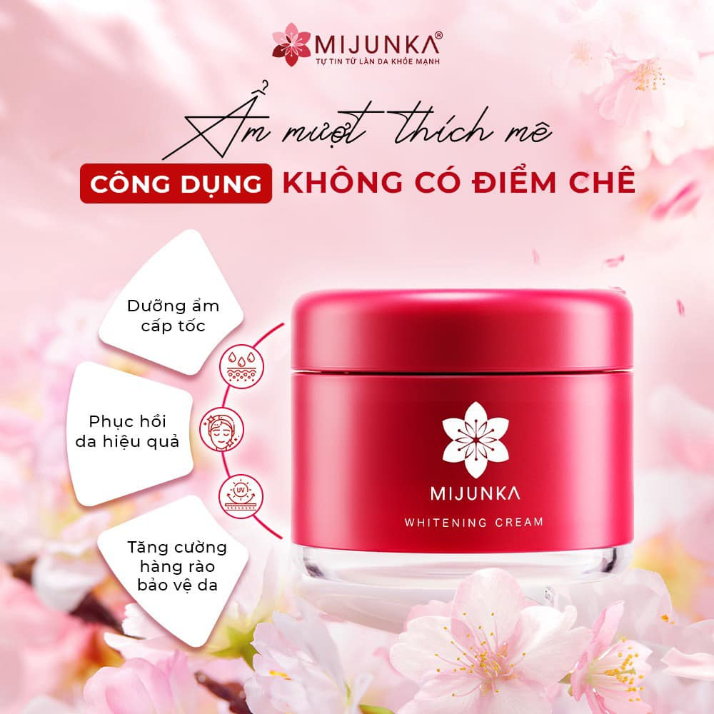 Kem dưỡng trắng da mờ nám MIJUNKA Whitening Cream 50g