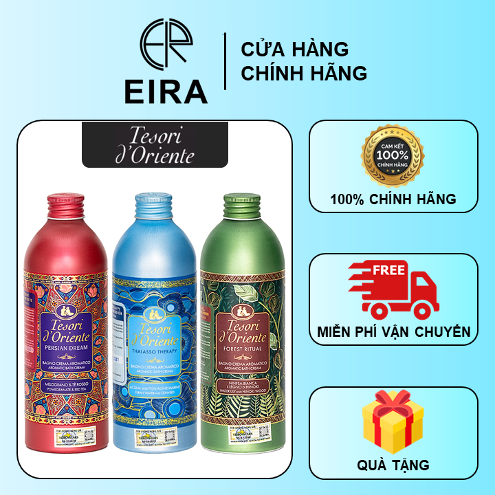 Sữa Tắm Nước Hoa Ý Tesori D'Oriente Lưu Hương Cả Ngày Kèm Vòi Bump Chính Hãng 500ml