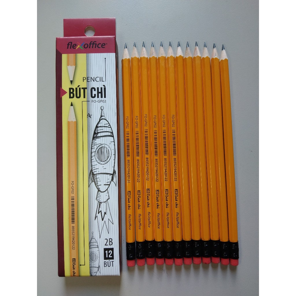 COMBO 12 BÚT CHÌ GỖ 2B FO - GP02