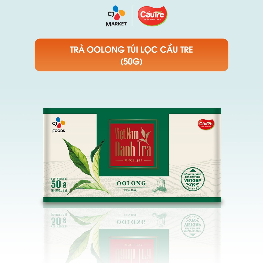 [Tiết kiệm] Thùng 48 hộp Trà Oolong Cầu Tre Túi Lọc - Hộp 50g (25 gói) x 48 hộp