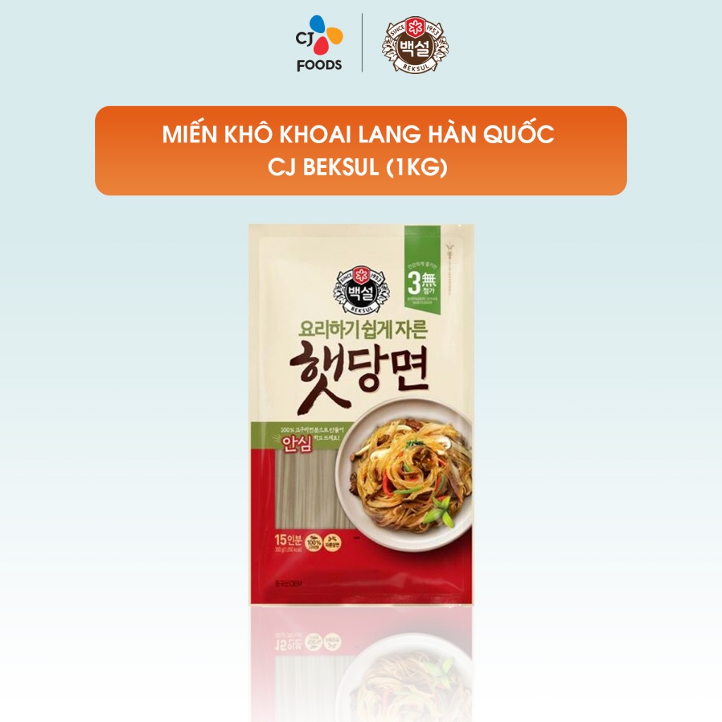 Miến khô khoai lang Hàn Quốc CJ Beksul 1kg - Nhập khẩu từ Hàn Quốc
