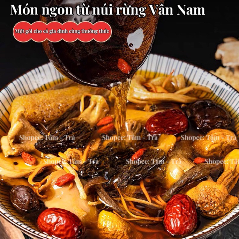 🍲 Gói hầm tiềm canh lẩu nấm Vân Nam 50g 🌱
