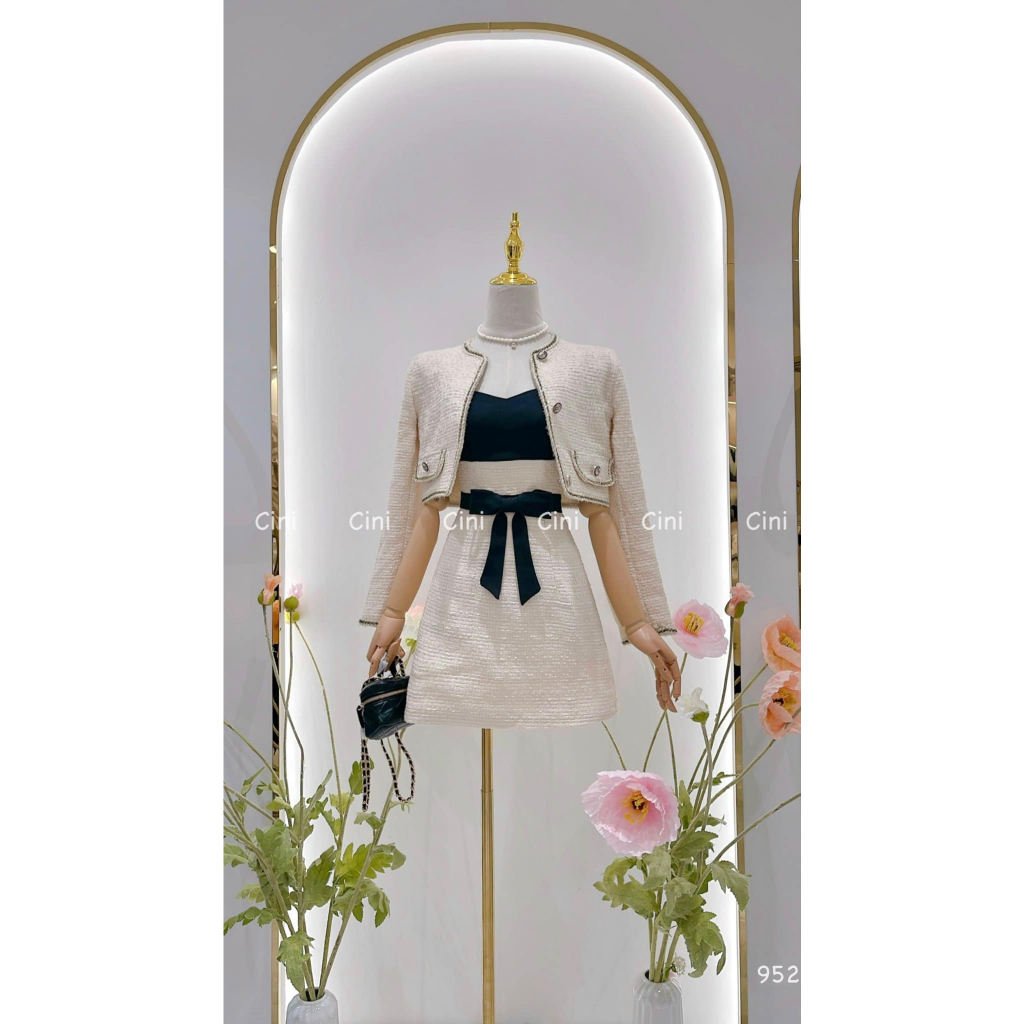 Set dạ nơ ngực đen