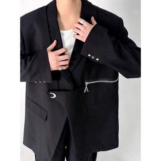 Áo Khoác Blazer Nam Nữ From Rộng Phối Phụ Kiện Thời Trang Unisex