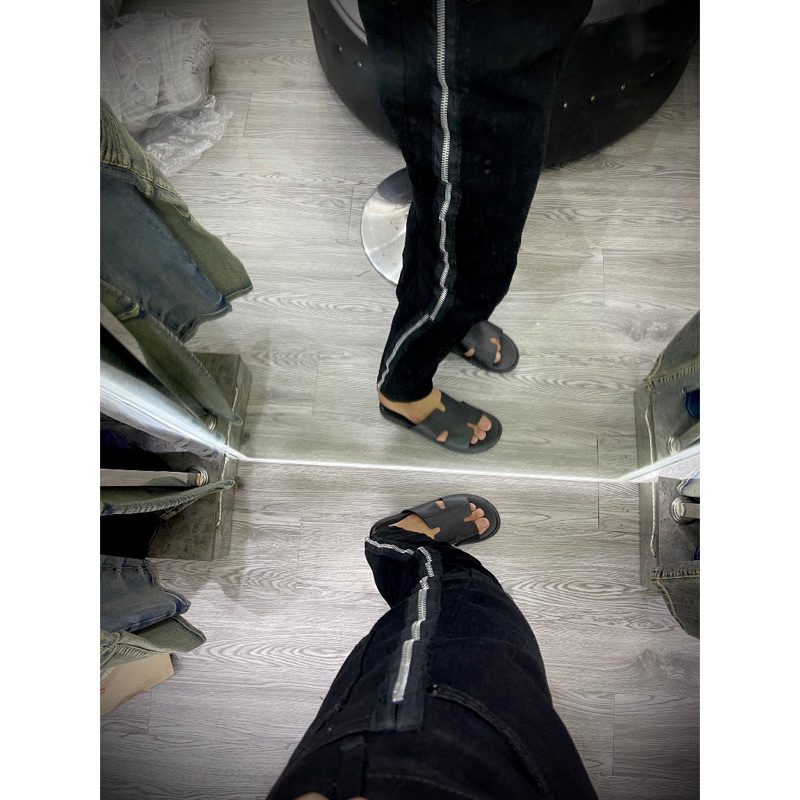 Quần Jean dsq2 Đen Mix Phối Khóa Kéo Dọc Đùi ,Jean dsq đen trơn khoá  Mẫu HOTTREND 2023