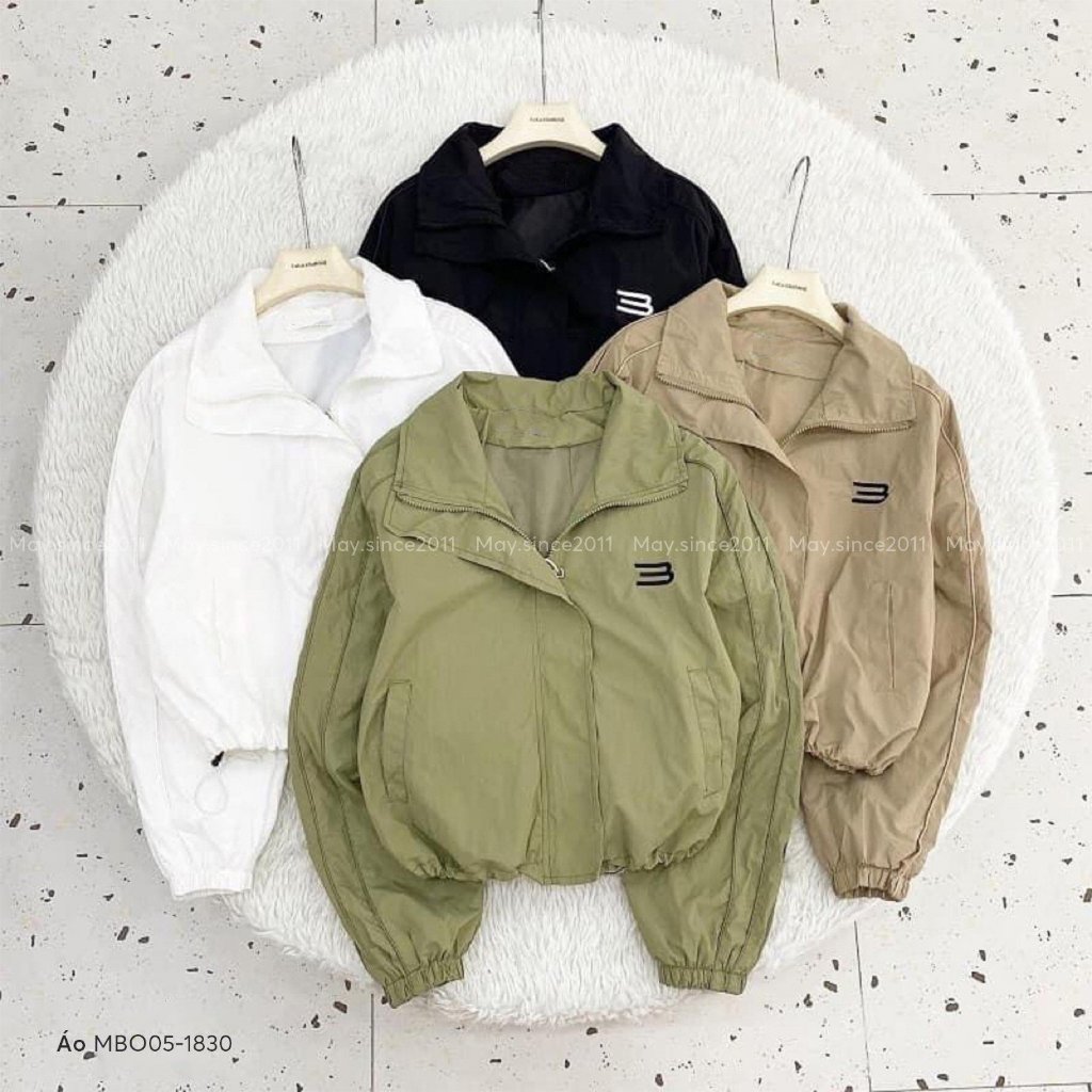 Áo Khoác Gió MAY.SINCE2011 Thêu Ngực Chất Mềm, Nhẹ MBO05-1830