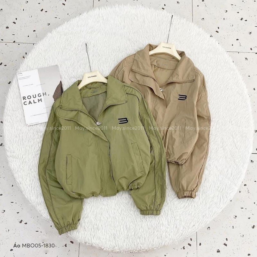 Áo Khoác Gió MAY.SINCE2011 Thêu Ngực Chất Mềm, Nhẹ MBO05-1830