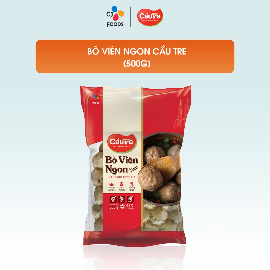 [HCM] Bò viên ngon Cầu Tre 500g (Bò viên thả lẩu, bò viên chiên)