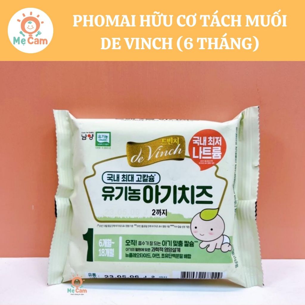 Phomai hữu cơ tách muối de Vinch Hàn Quốc 180g cho bé 6m+