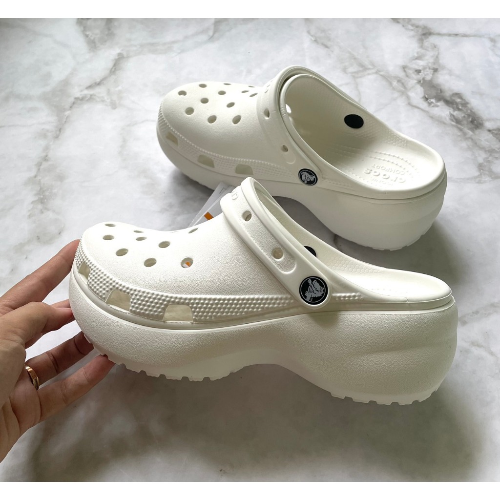 Dép Sục Cross Đế 5cm Đúc Nguyên Khối Tặng 14 Jibitz Ngẫu Nhiên Siêu Xinh