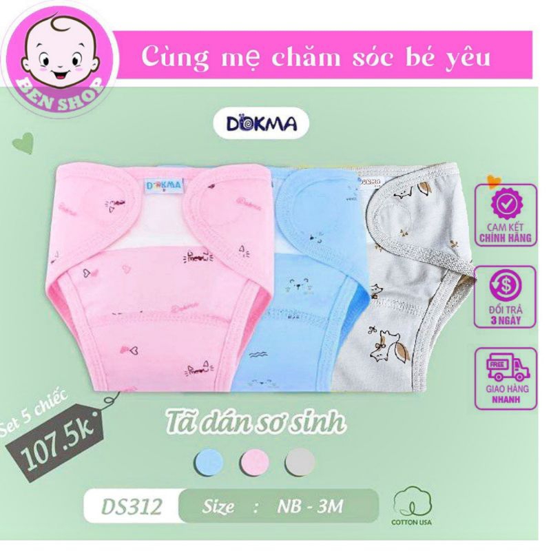 Tả vải, tả dán sơ sinh Dokma