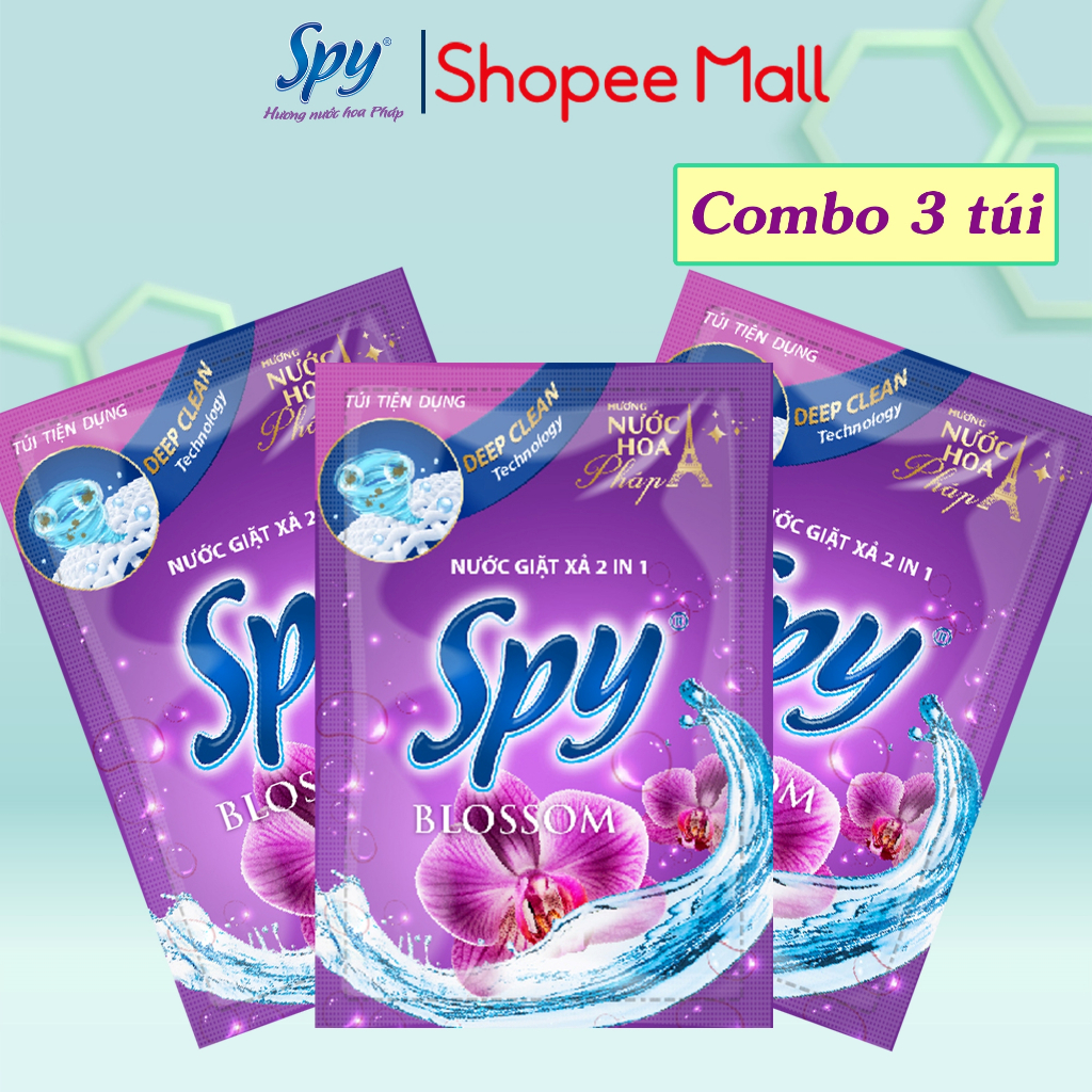 Combo 3 gói nước giặt xả SPY Deep Clean 50ml