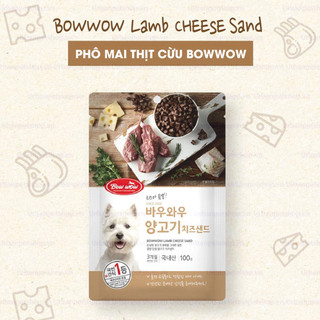 Snack Cho Chó Phô Mai Thịt Cừu Bowwow 100g