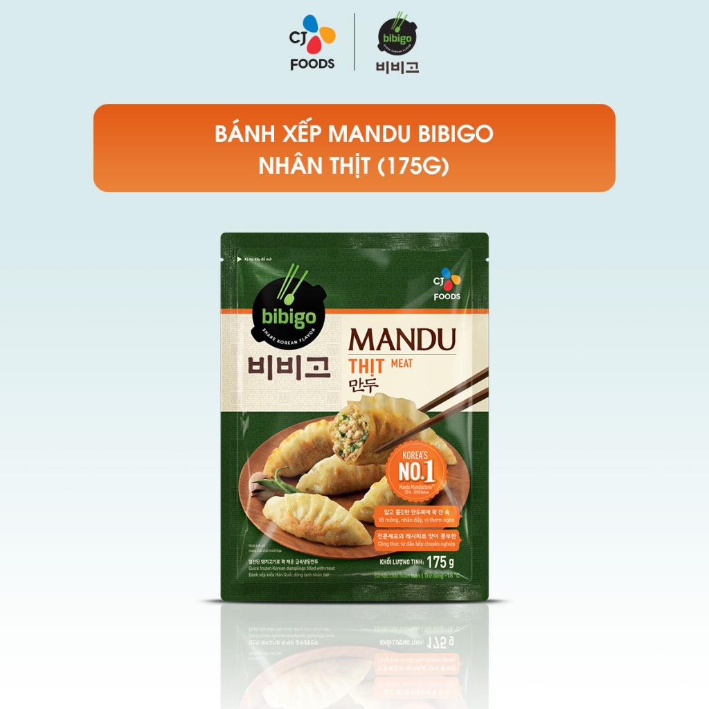 [HCM] Bánh xếp Mandu Hàn Quốc Bibigo - nhân Thịt 175g