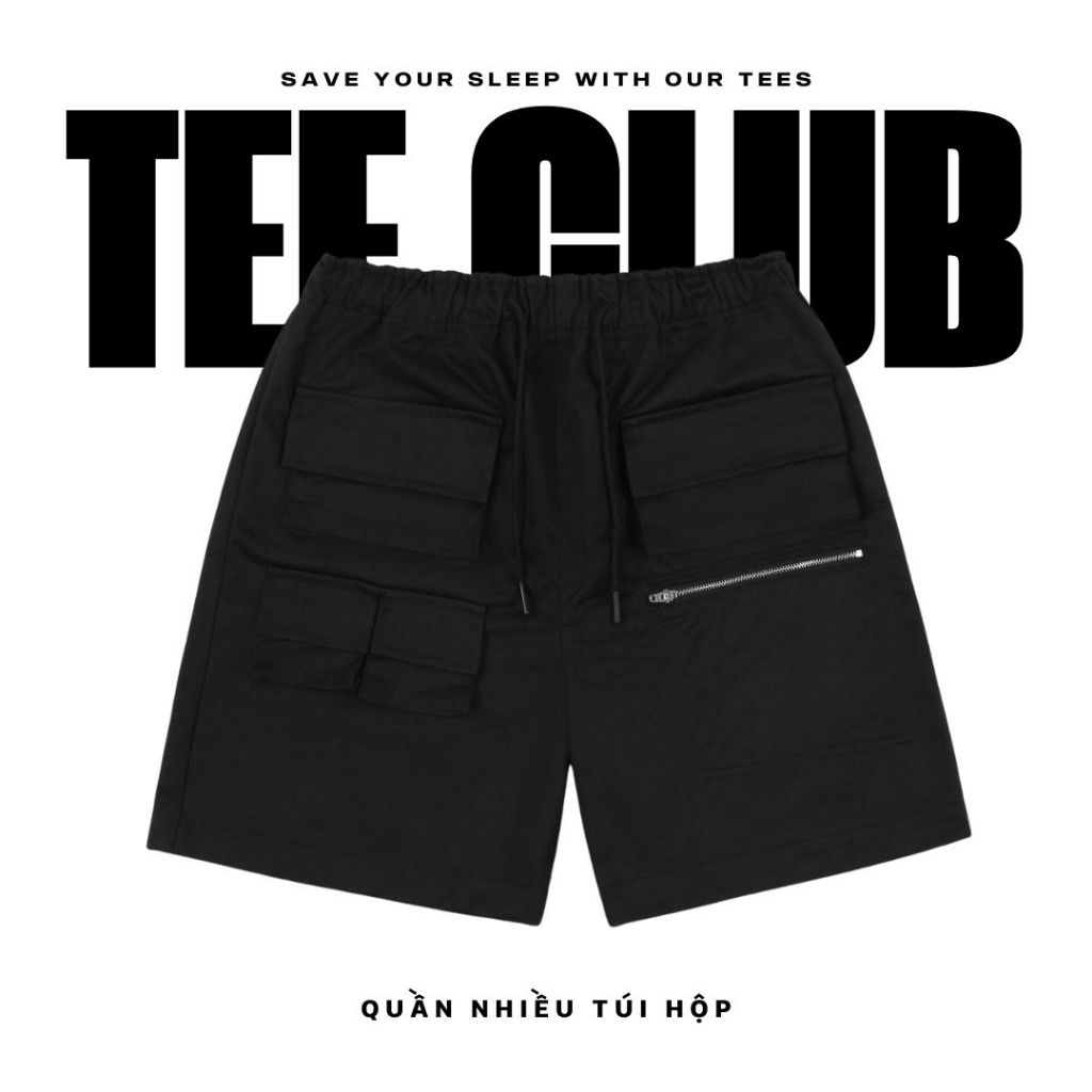 TCLB - Quần Shorts Cargo Nam Kaki Túi Hộp Dây Rút - Quần Đùi Kaki Nam Túi Hộp