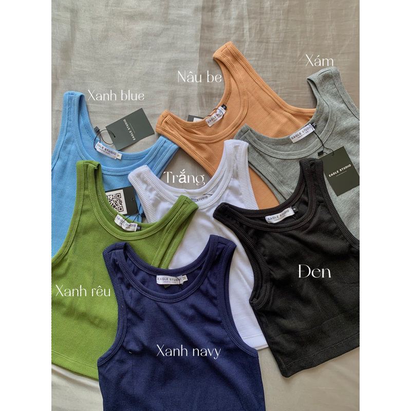 Áo ba lỗ Basic Tanktop chất Thun gân Mỹ-Eagle Studio