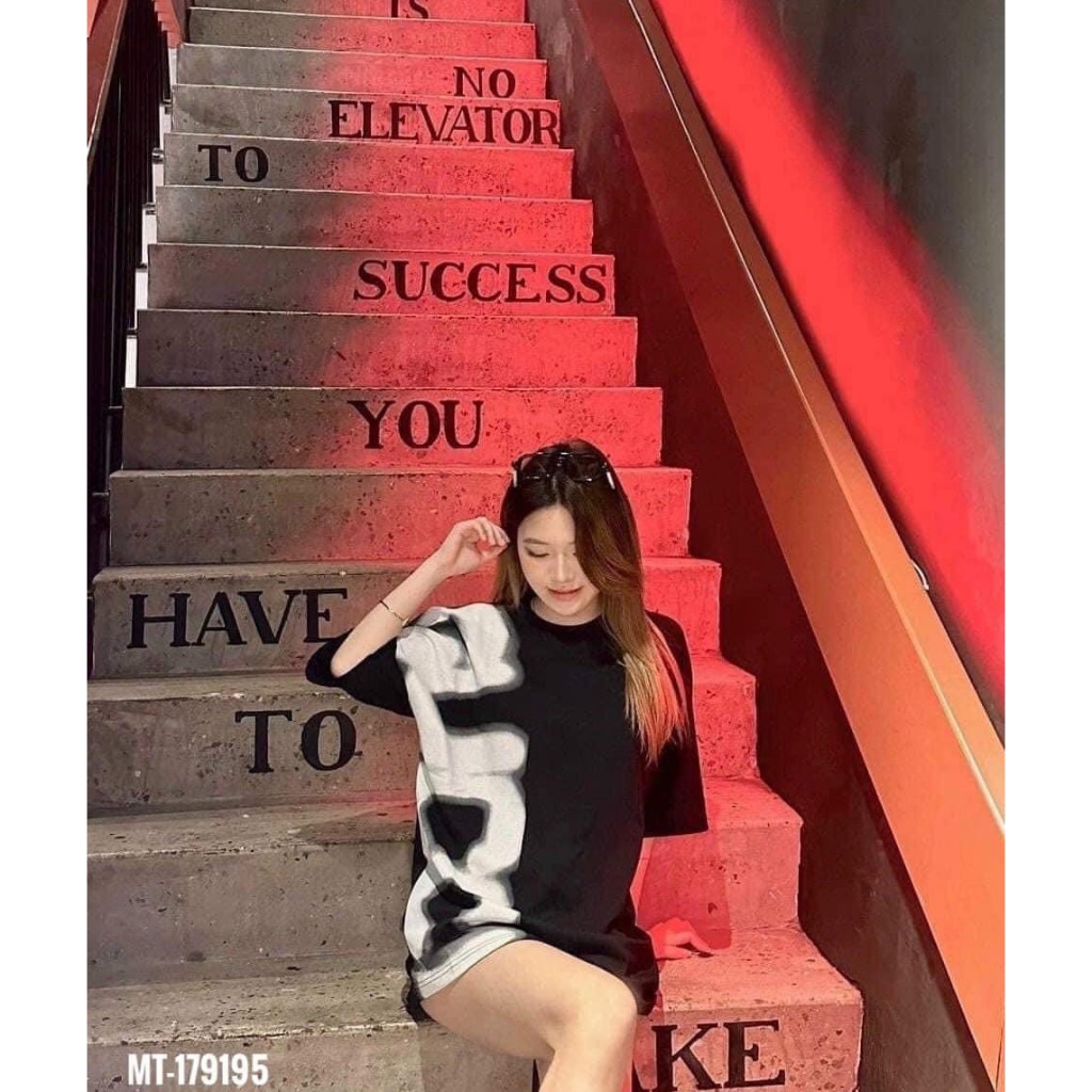 Áo thun in to chữ GC BALEN.CIGA kiểu sơn loang dọc thân 2 mặt cotton cực chất T-MEN